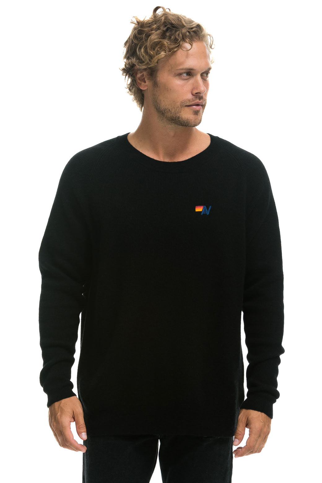 VINTAGE CABIN 2 UNISEX CASHMERE SWEATER - BLACK