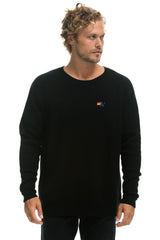 VINTAGE CABIN 2 UNISEX CASHMERE SWEATER - BLACK