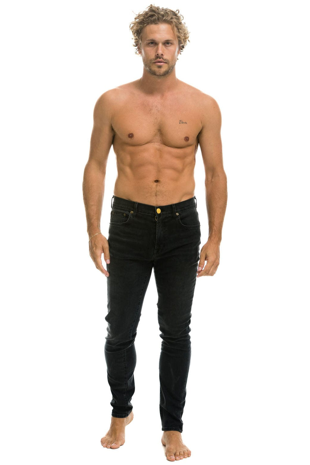 MEN'S SLIM FIT SURFER DENIM JEAN - VINTAGE BLACK