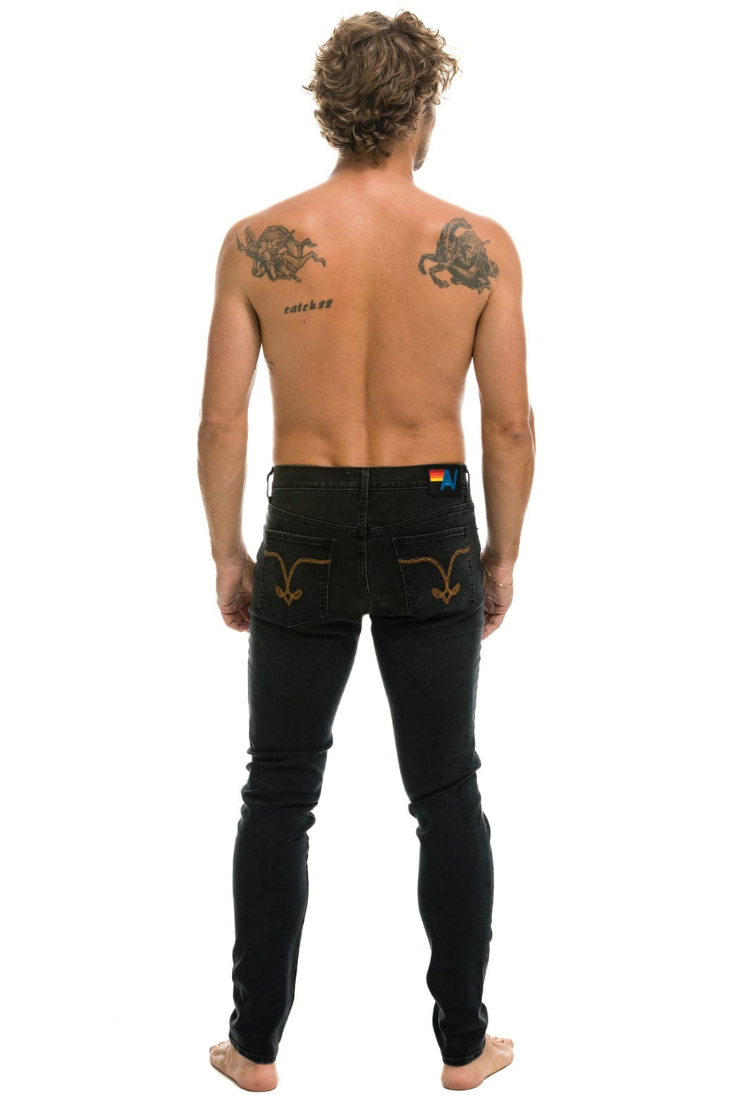 MEN'S SLIM FIT SURFER DENIM JEAN - VINTAGE BLACK