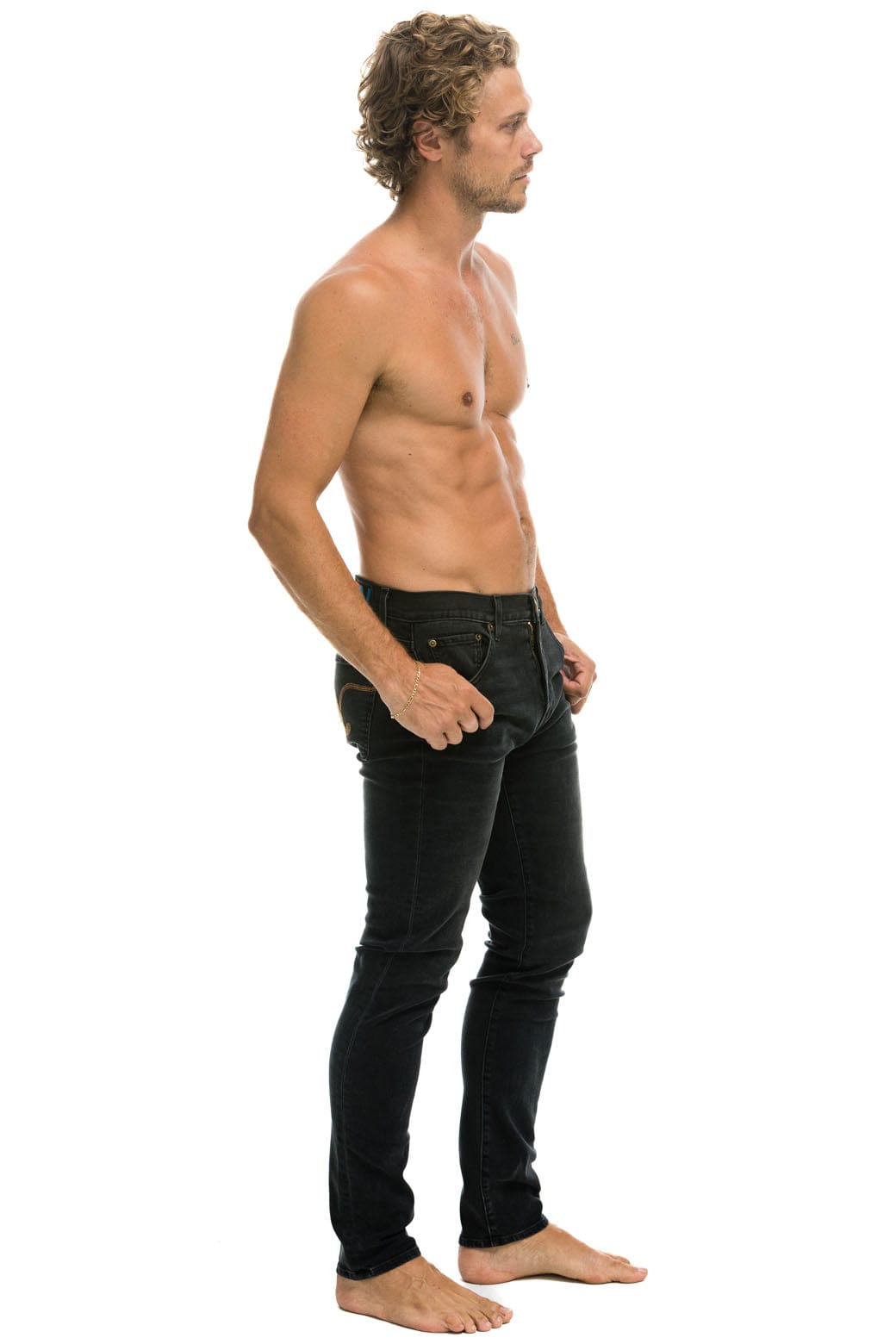 MEN'S SLIM FIT SURFER DENIM JEAN - VINTAGE BLACK