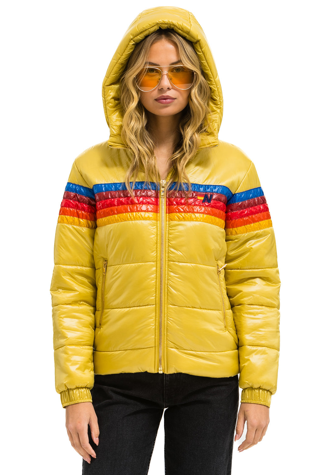 5 STRIPE TREKKER JACKET - GLOSSY KHAKI