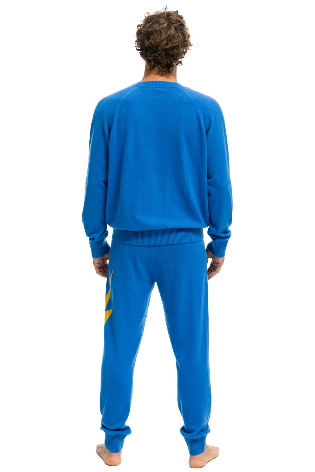 UNISEX BOLT CASHMERE LIGHT SWEATER - VINTAGE BLUE // BLUE BOLT