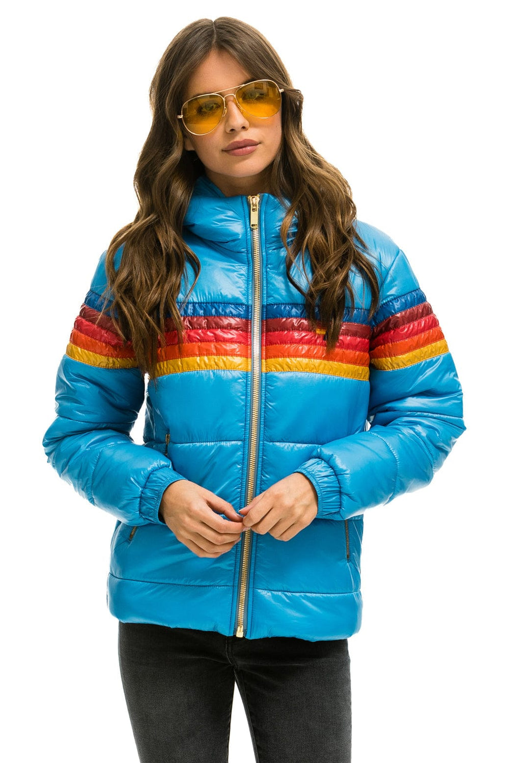 5 STRIPE TREKKER JACKET - GLOSSY OCEAN