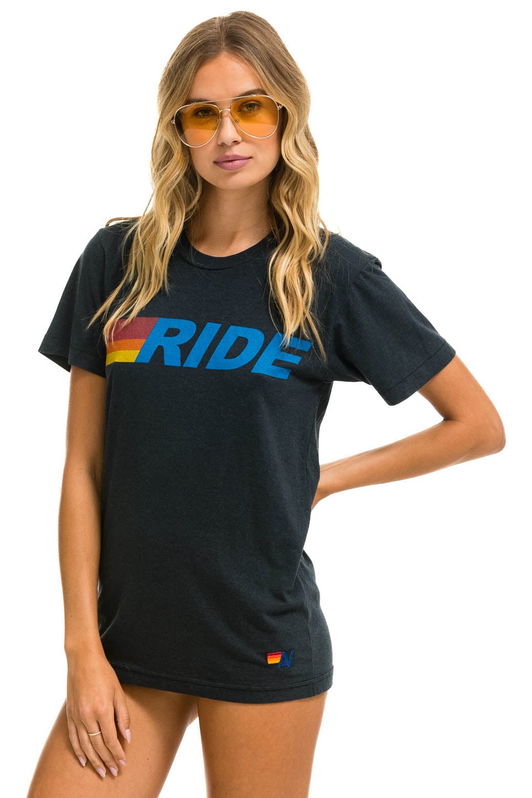 RIDE LOGO TEE - CHARCOAL