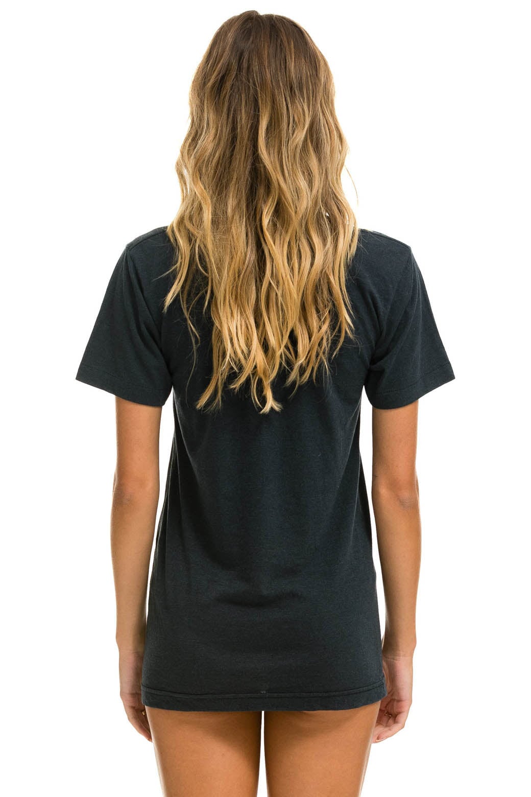 RIDE LOGO WHITE TEE - CHARCOAL