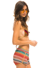 TULUM RAINBOW JOGGER SHORTS - RED