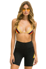 BOLT 6 INCH HI-RISE BIKER SHORT - CHARCOAL // GOLD