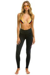 FULL LENGTH HI-RISE BOLT FADE LEGGINGS - CHARCOAL // PINK PURPLE