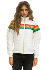 6 STRIPE JACKET - GLOSSY WHITE