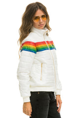 6 STRIPE JACKET - GLOSSY WHITE