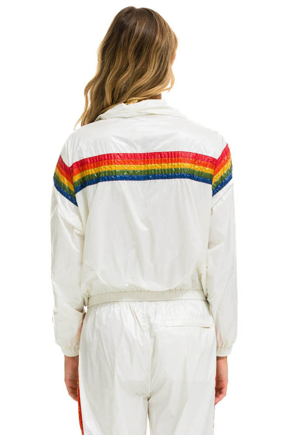 5 STRIPE WINDBREAKER - VINTAGE WHITE