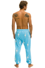 BOLT STITCH REPEAT SWEATPANTS - SKY // WHITE