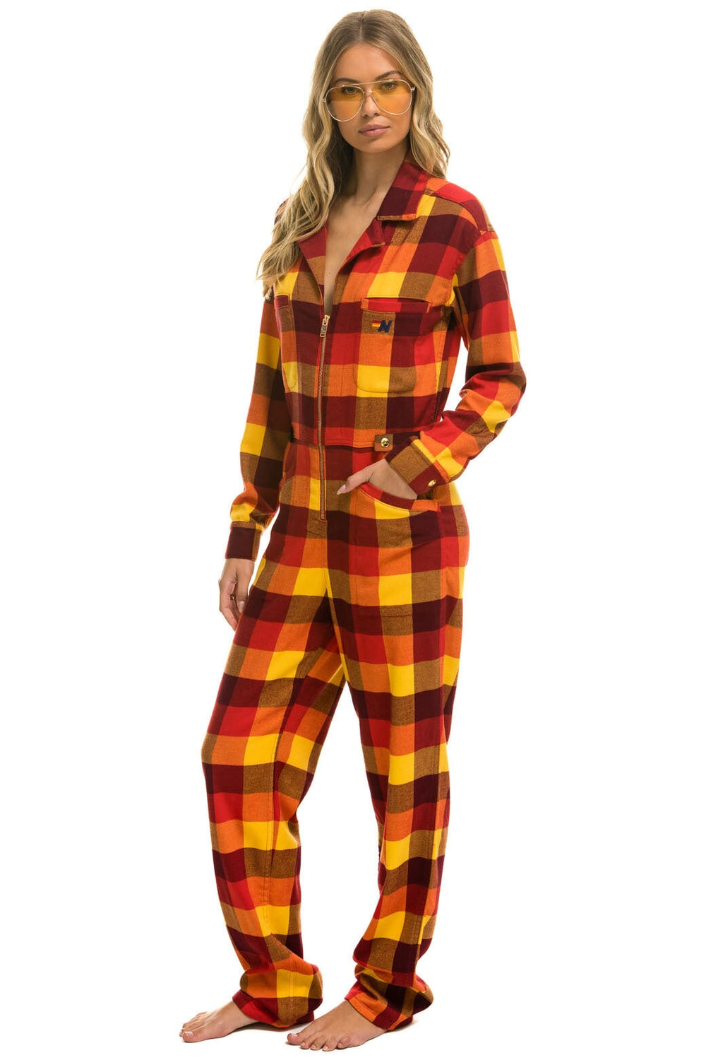 UNISEX PLAID FLIGHT SUIT - SURFY PLAID