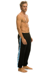 TIGER STRIPE SWEATPANTS - BLACK // BLUE TIGER