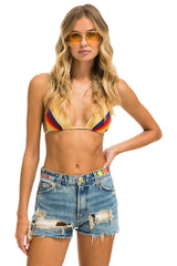 MID RISE ROCKER COWGIRL CUTOFF CALI LOVER HEART JEAN SHORTS - VINTAGE