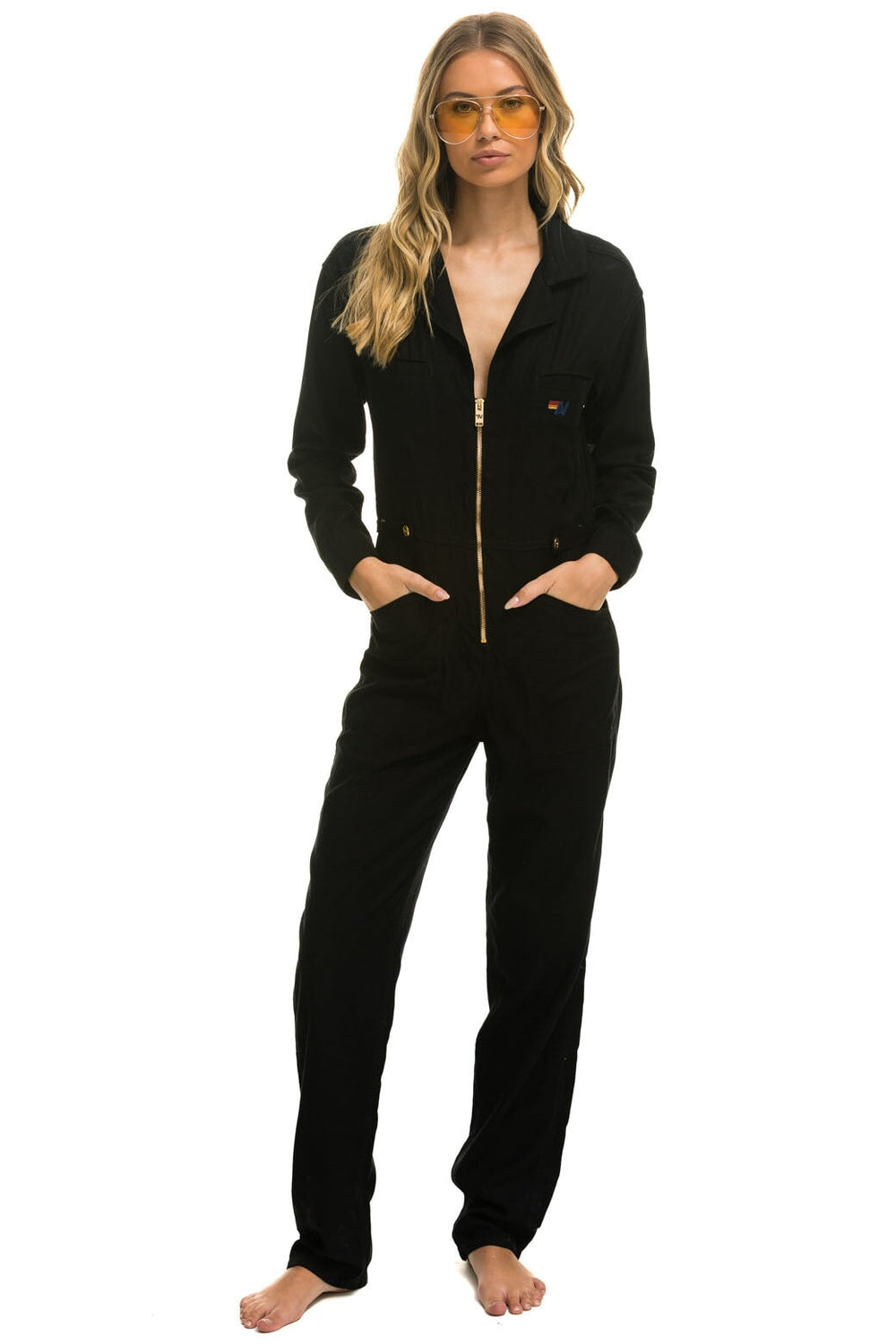 UNISEX TWILL FLIGHT SUIT - BLACK