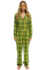UNISEX PLAID FLIGHT SUIT - AVOCADO PLAID