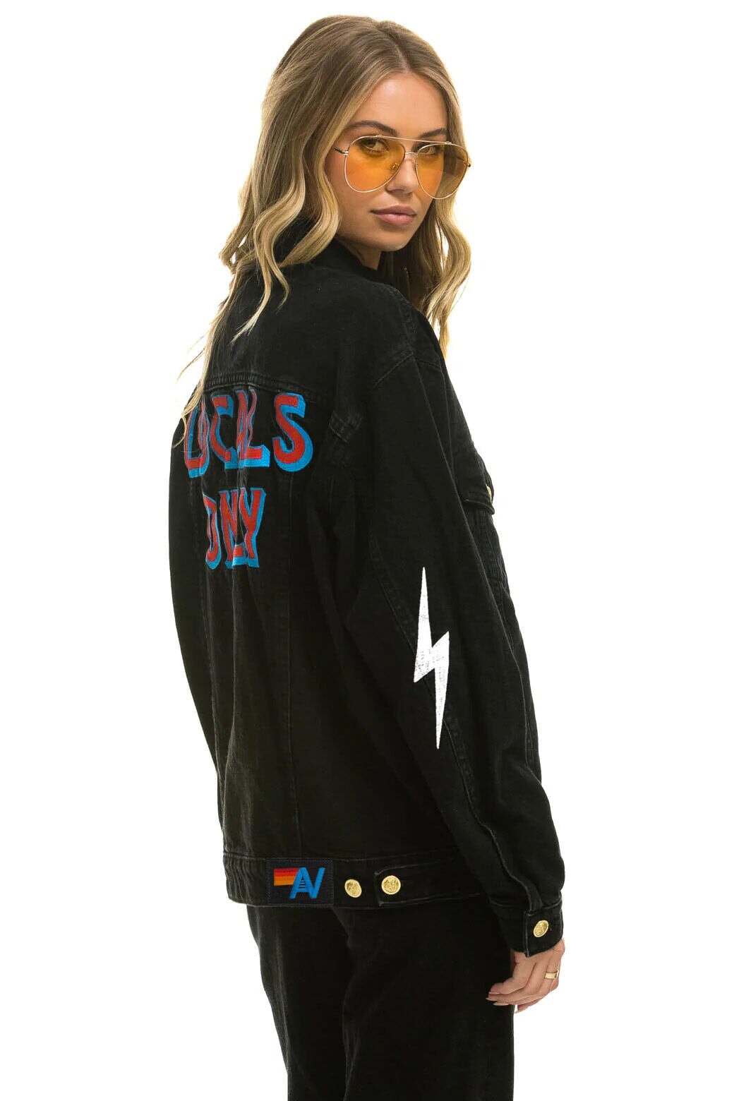 LOCALS ONLY OVERSIZED CONCERT DENIM JACKET - VINTAGE BLACK