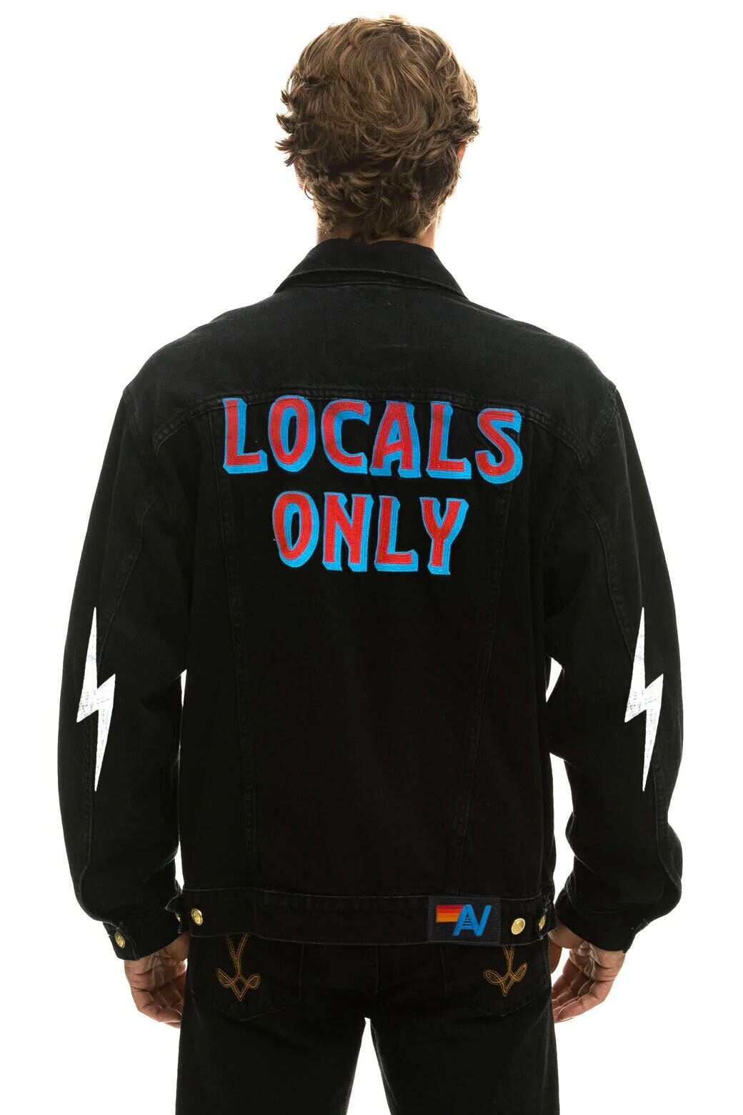 LOCALS ONLY OVERSIZED CONCERT DENIM JACKET - VINTAGE BLACK