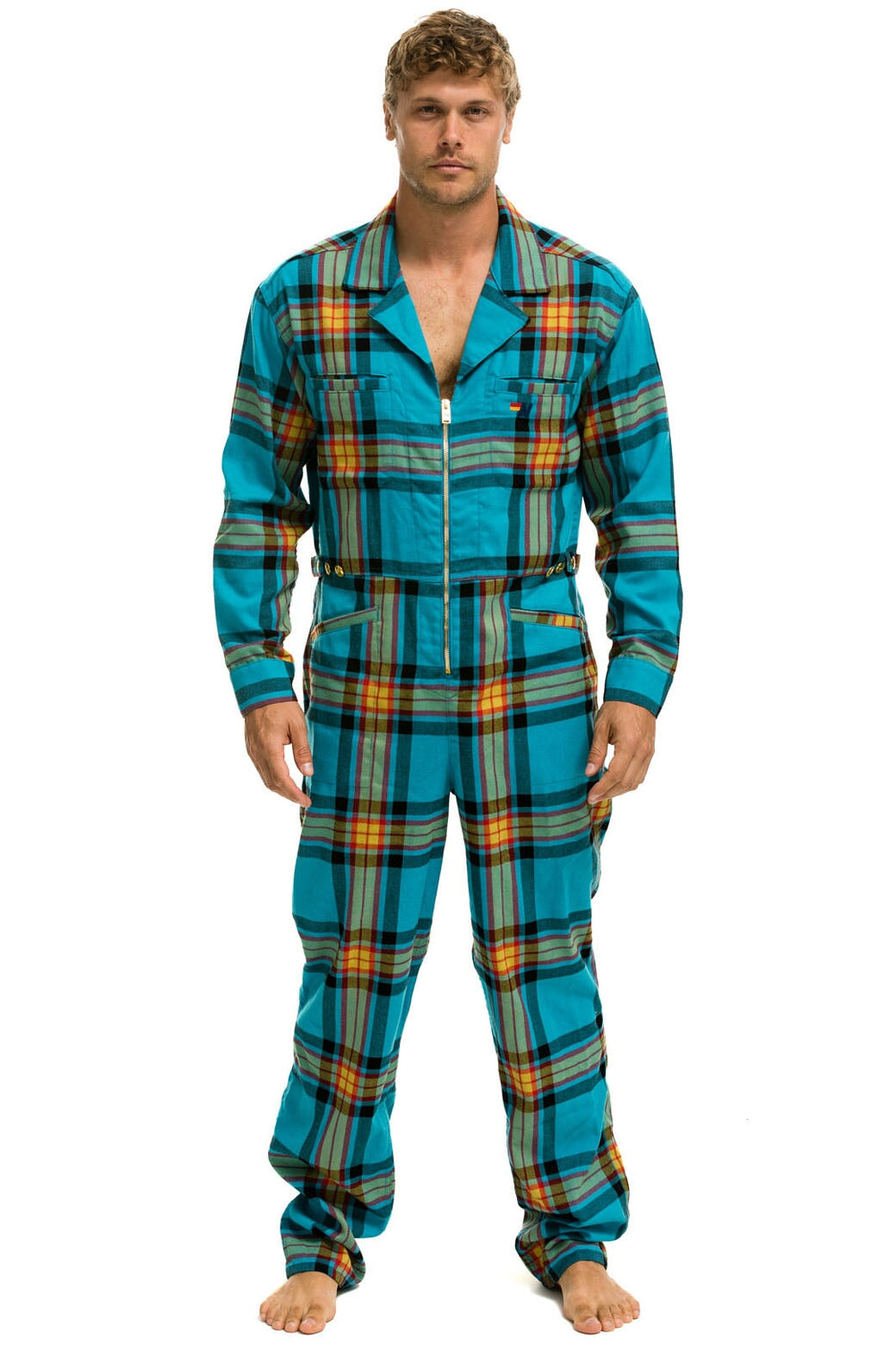 UNISEX PLAID FLIGHT SUIT - JACKSON PLAID