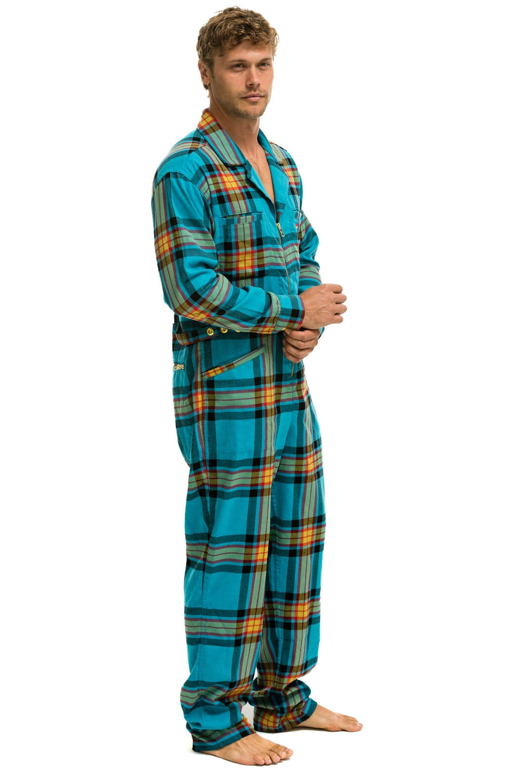 UNISEX PLAID FLIGHT SUIT - JACKSON PLAID