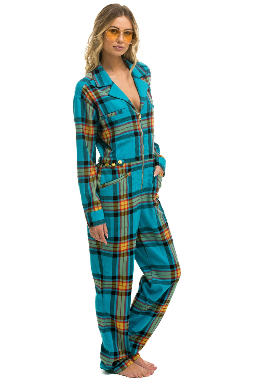 UNISEX PLAID FLIGHT SUIT - JACKSON PLAID