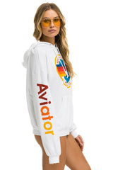 AVIATOR NATION RELAXED PULLOVER HOODIE - WHITE
