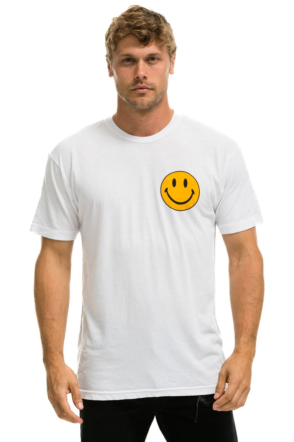 SMILEY 2 CREW TEE - WHITE