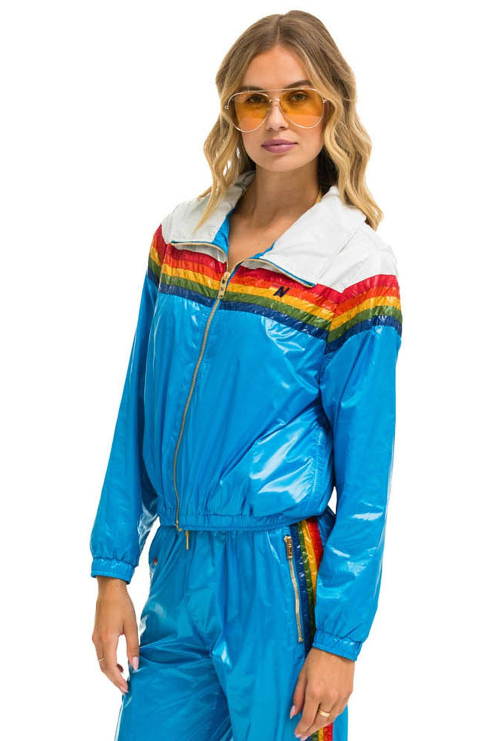 5 STRIPE WINDBREAKER - VINTAGE WHITE // DRESDEN GLOSSY