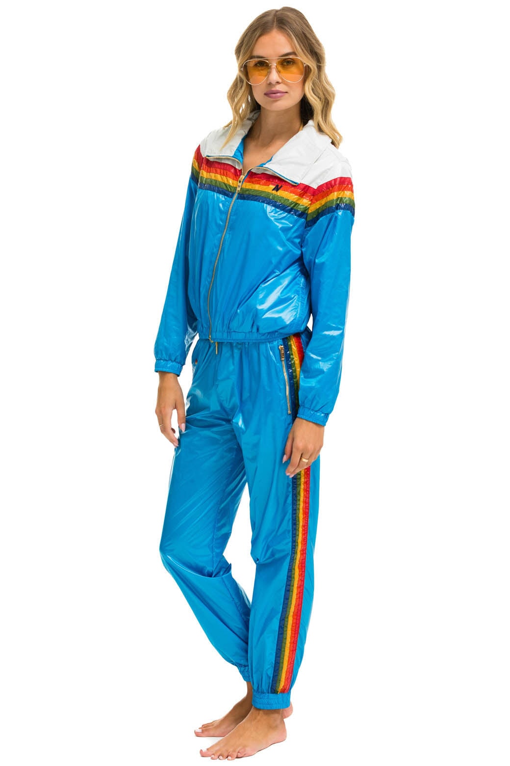 5 STRIPE WINDBREAKER - VINTAGE WHITE // DRESDEN GLOSSY