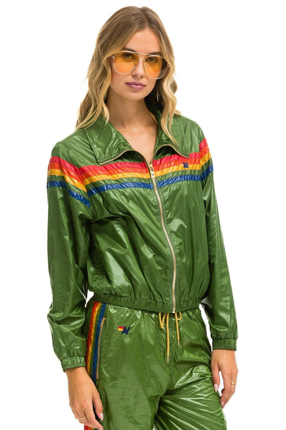 5 STRIPE - WINDBREAKER GARDEN GREEN GLOSSY