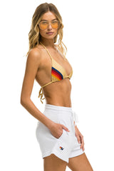 LOGO EMBROIDERY LIGHT WEIGHT LOUNGER SHORT - WHITE