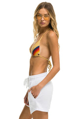 LOGO EMBROIDERY LIGHT WEIGHT LOUNGER SHORT - WHITE