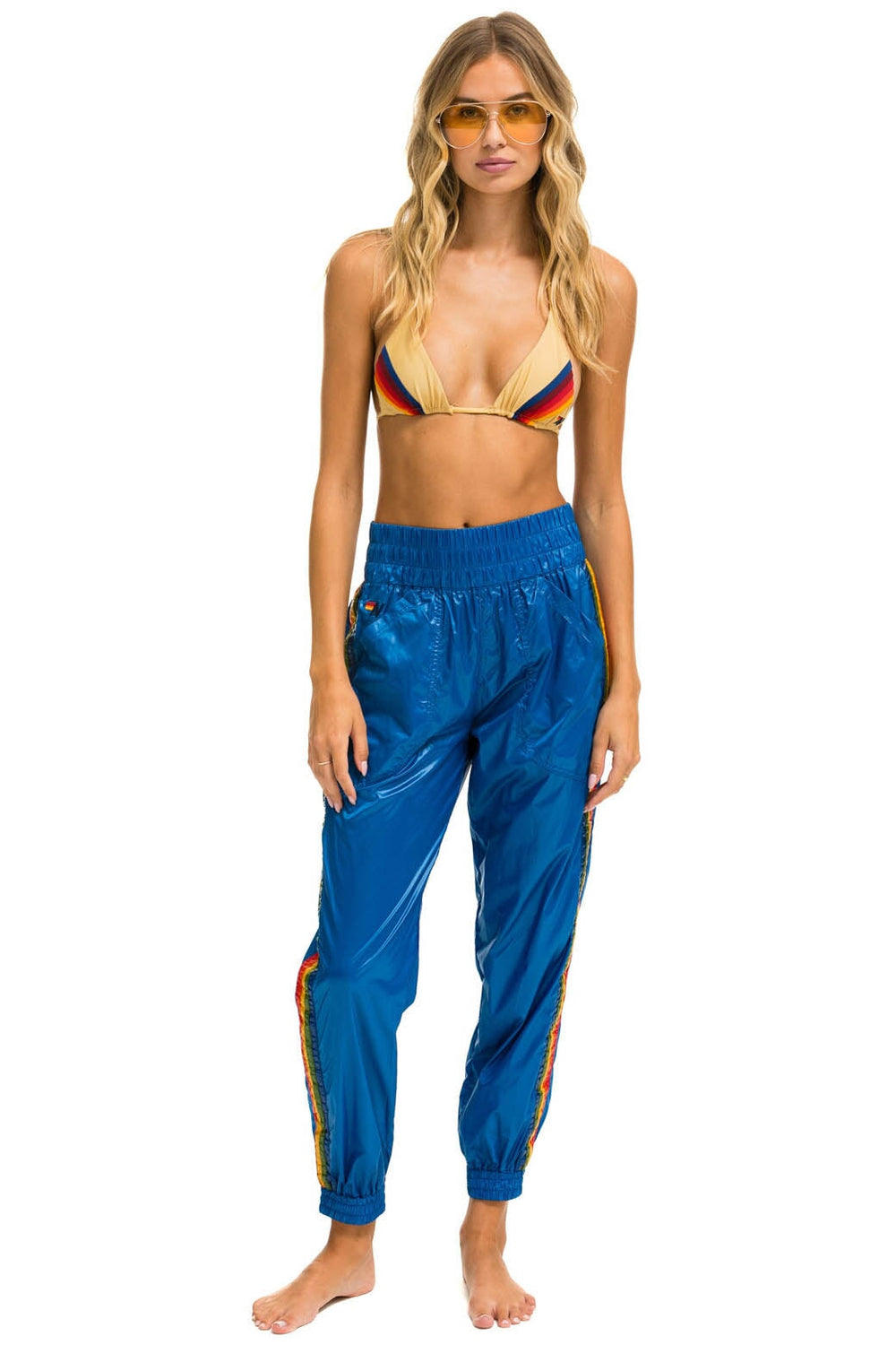 5 STRIPE HI RISE WIND PANT - SNORKEL BLUE