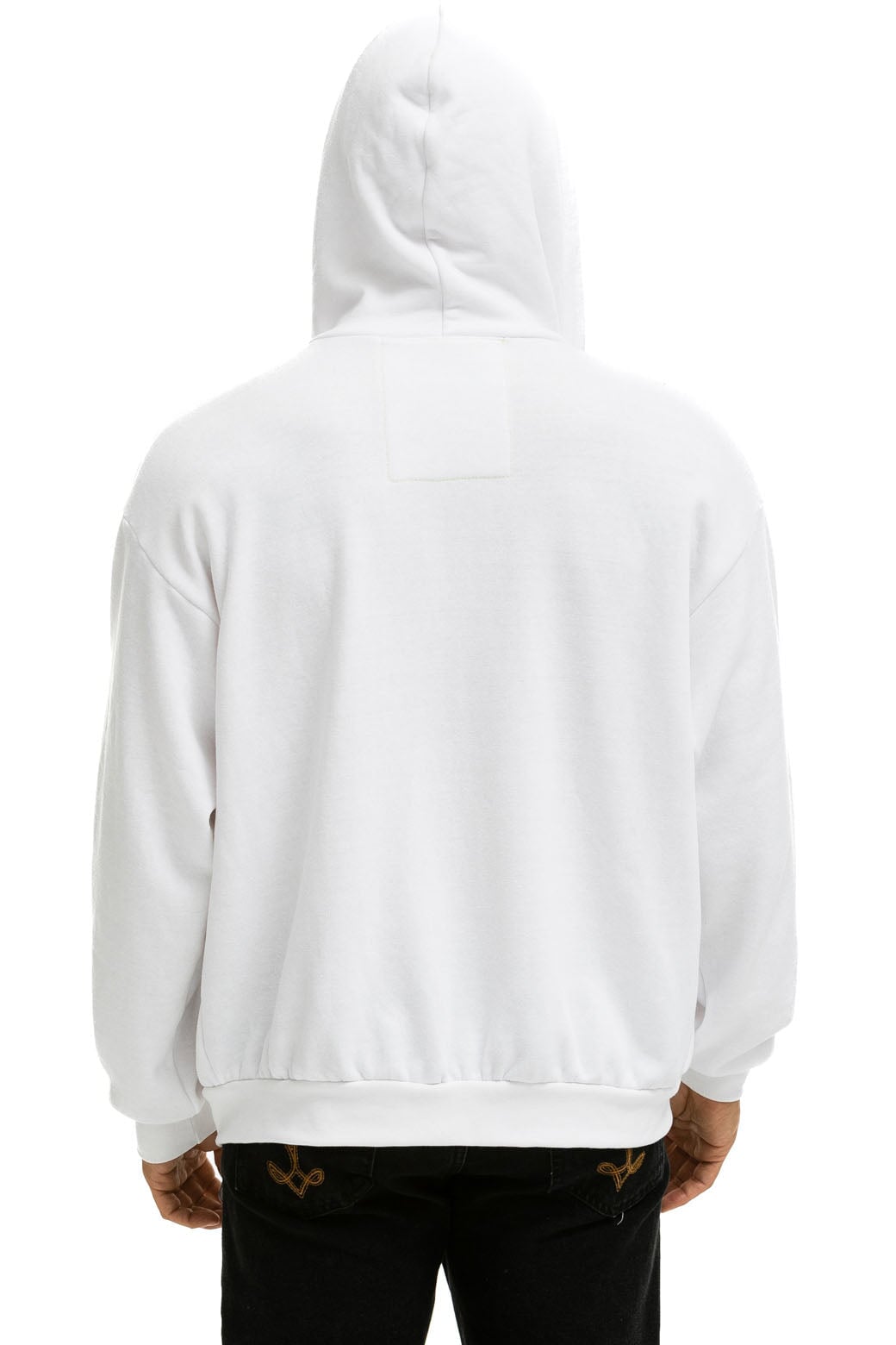 5 STRIPE RELAXED ZIP HOODIE - WHITE 2