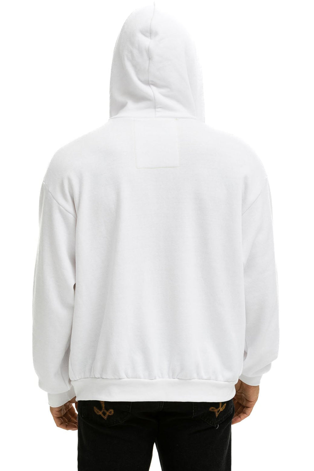 5 STRIPE RELAXED ZIP HOODIE - WHITE 2