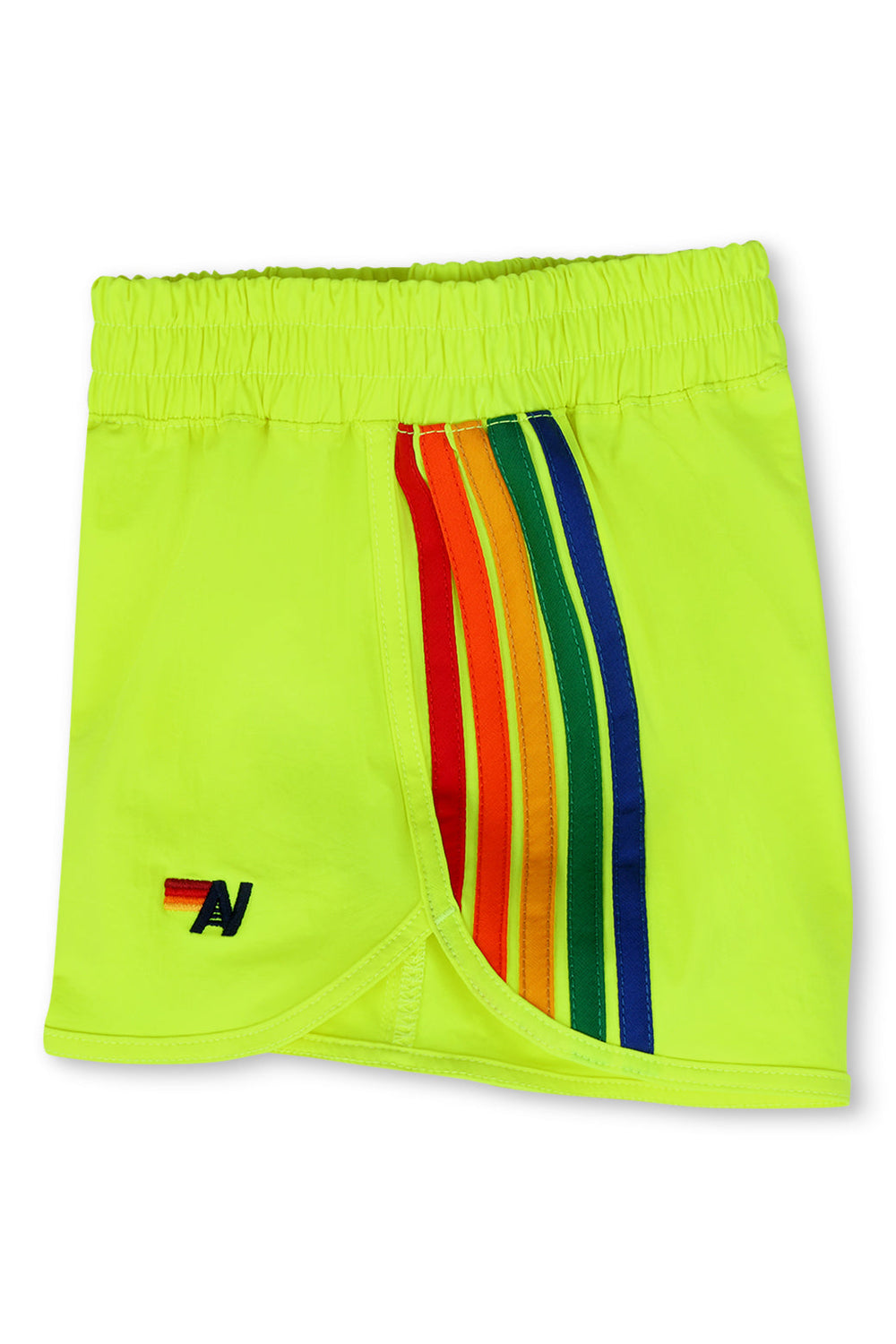 KIDS 5 STRIPE FLEX JOGGER SHORT - NEON YELLOW
