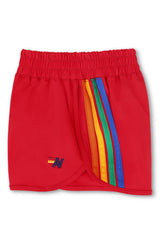 5 STRIPE KIDS FLEX JOGGER SHORT - RED