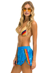 5 STRIPE NYLON JOGGER SHORT - BLUE CINA