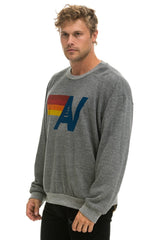 LOGO RELAXED CREW SWEATSHIRT - HEATHER