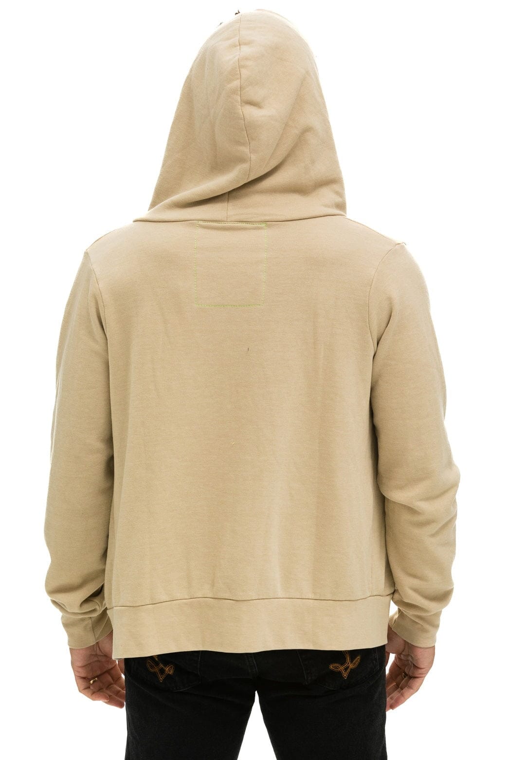 5 STRIPE HOODIE - SAND // PINK // GREEN