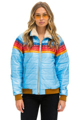 5 STRIPE JACKET - SKY GLOSSY