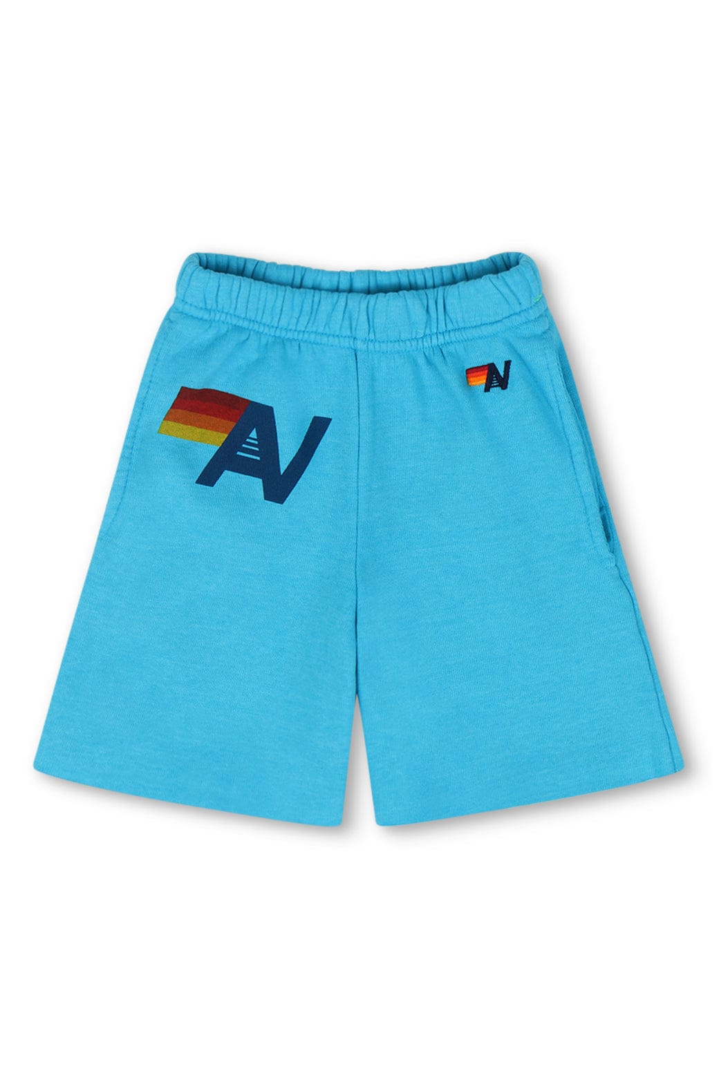 LOGO KIDS SWEATSHORTS - NEON BLUE