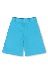 LOGO KIDS SWEATSHORTS - NEON BLUE