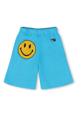 SMILEY KIDS SWEATSHORTS - NEON BLUE
