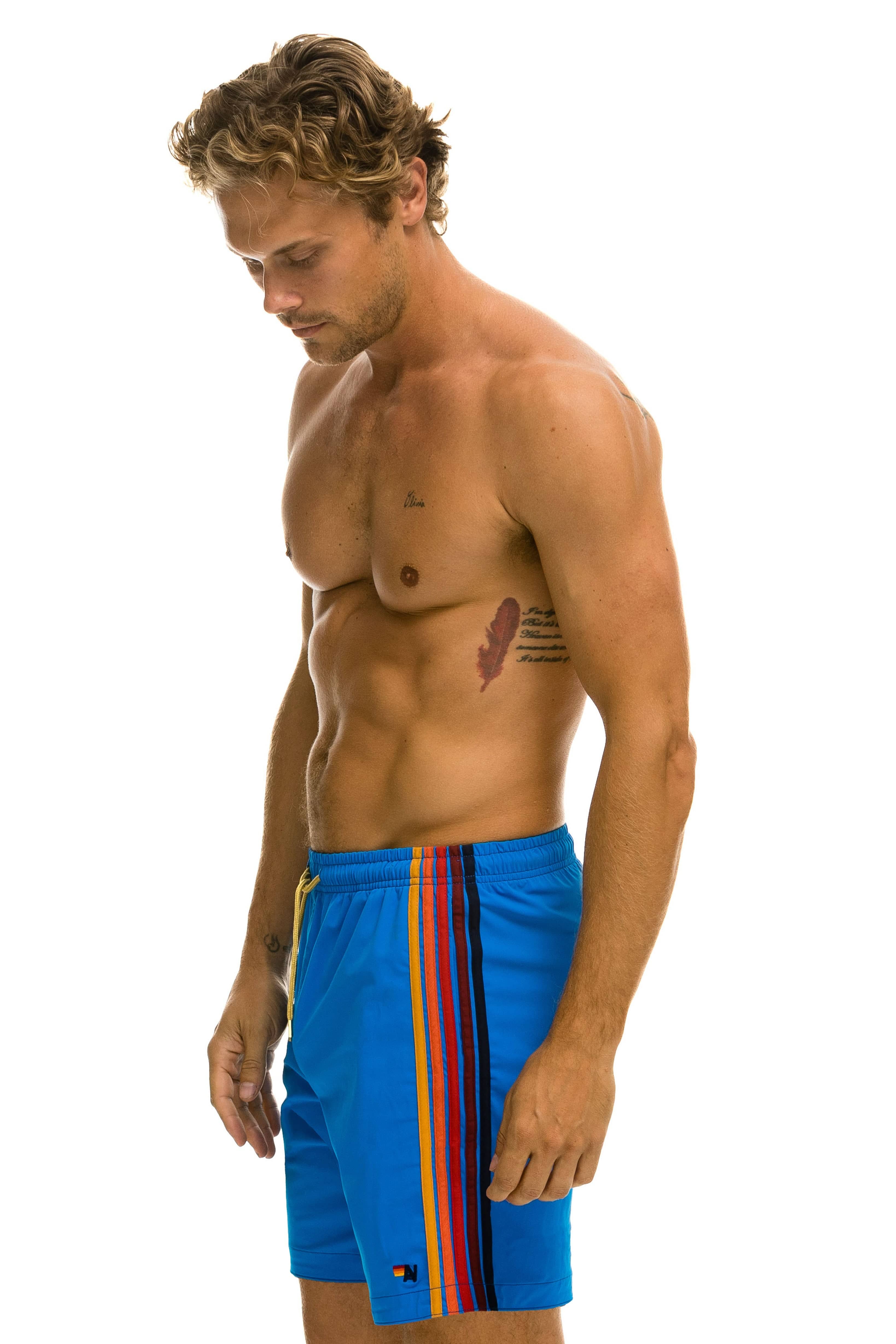 MEN'S 5 STRIPE FLEX SHORTS 7 INCH - PARROT