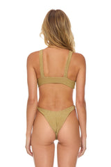 SPARKLE RIVIERA KNOT CHEEKY BIKINI BOTTOMS - SAND