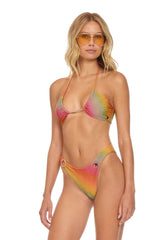 SPARKLE GYPSY RING HI-CUT FULL COVERAGE BIKINI BOTTOMS - RAINBOW