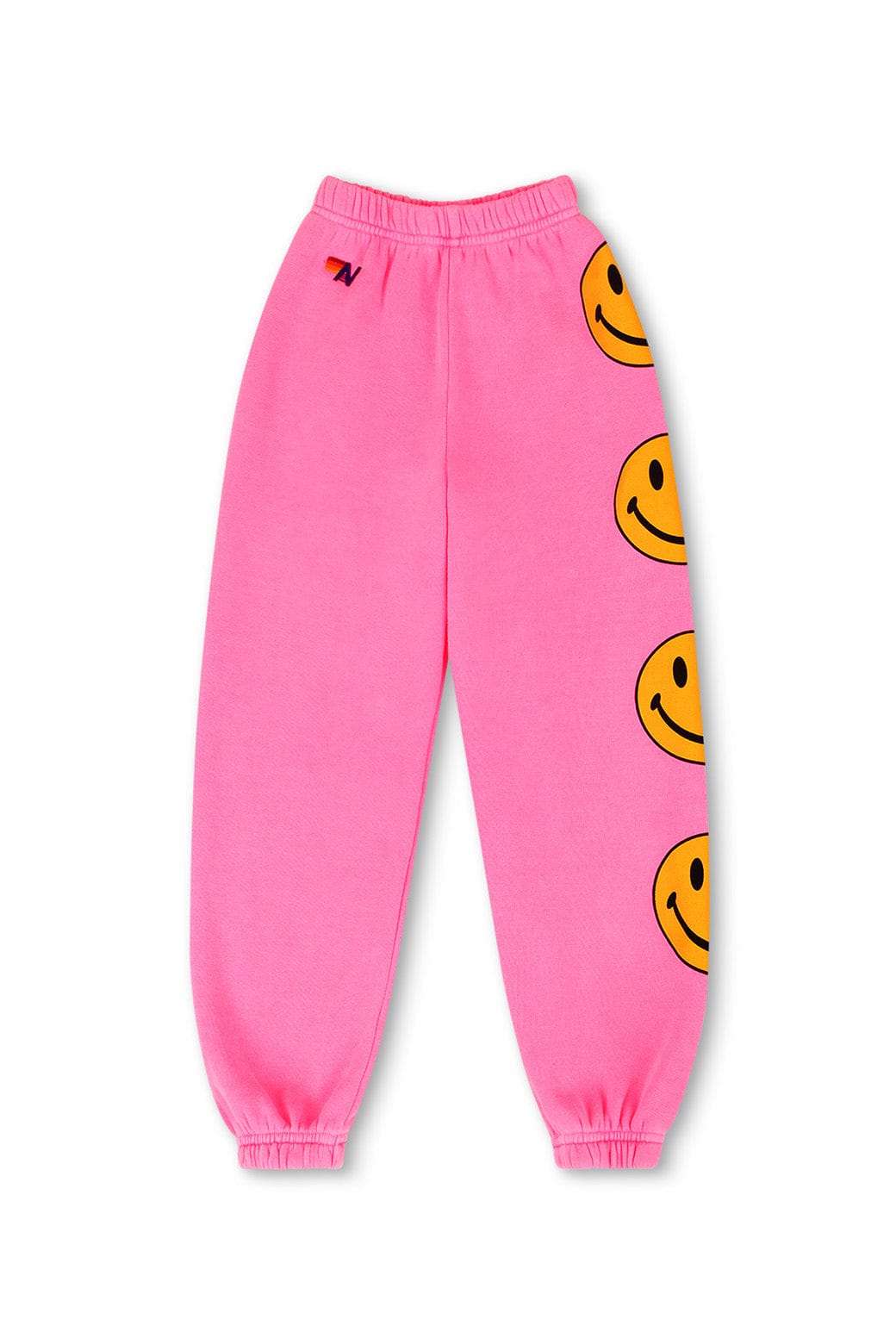 KID'S SMILEY 2 SWEATPANTS - NEON PINK